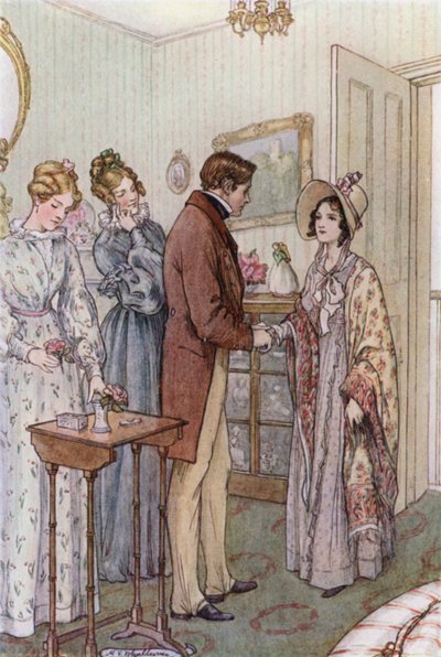 Illustration for Wives and Daughters by Mrs Gaskell by Mary V. Wheelhouse